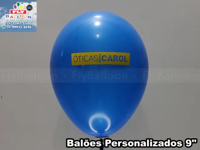 Balões customizados para Óticas Carol