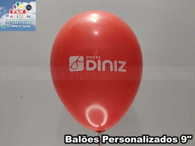 Balões customizados para Óticas Diniz